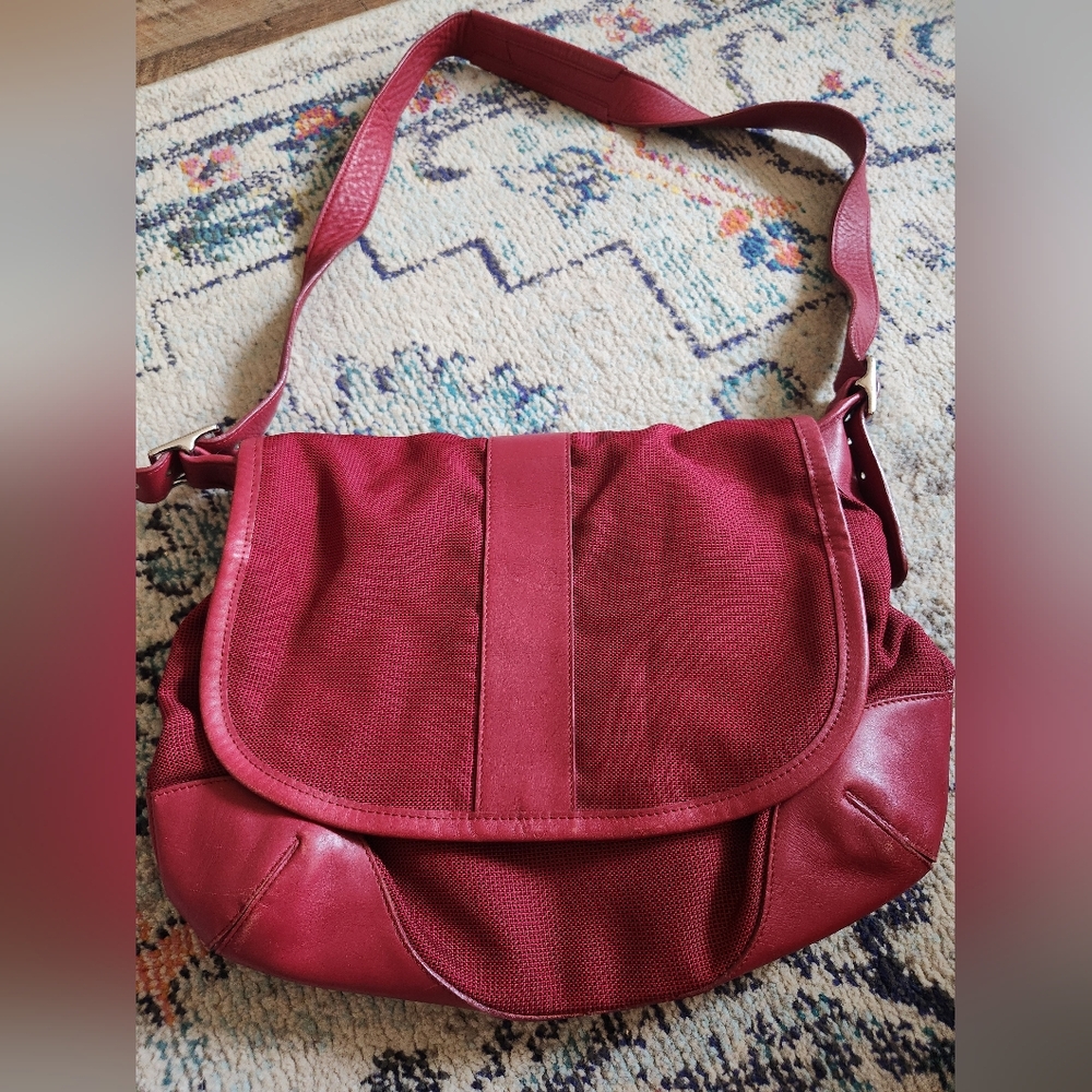 L.L. Bean Deep Red Shoulder Bag